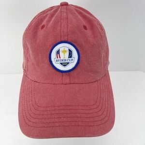 RYDER CUP 2015 Ball Cap Imperial Red Strap Back Small Fit Cotton PGA Golf Hat
